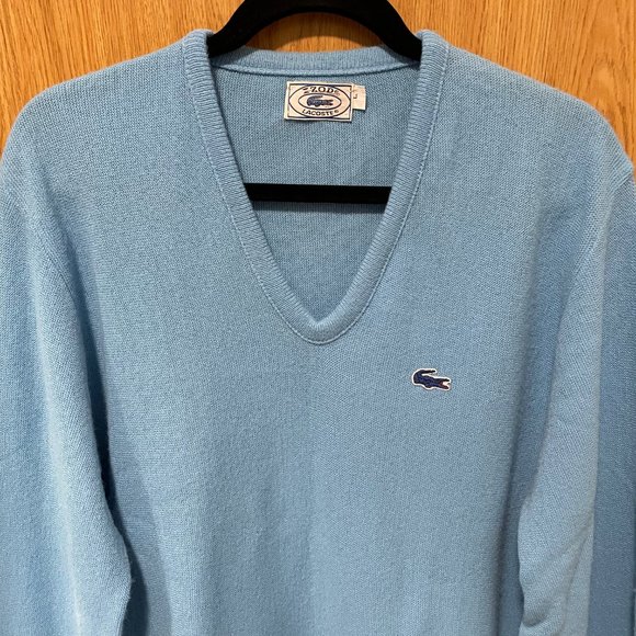Lacoste IZOD V-Neck Sweater L (1980s Vintage)